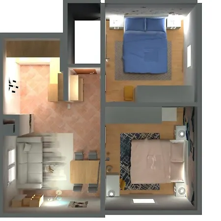 Apartmán In With Terrace, Air Conditioning, W-lan, Washing Machine 5158-2